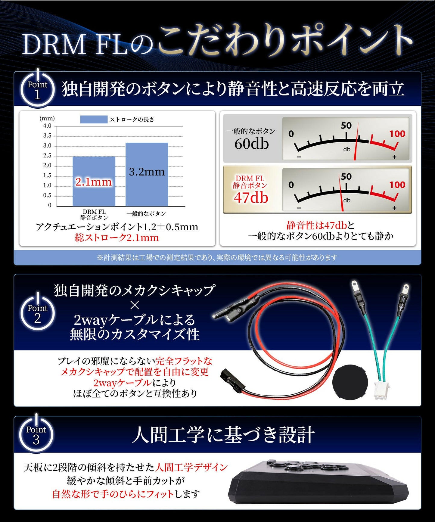 DRMFTG DRM FL 静音ボタンモデル レバーレス アケコン レバーレスコントローラー アケコン レバーレス レバーレスコントローラー.